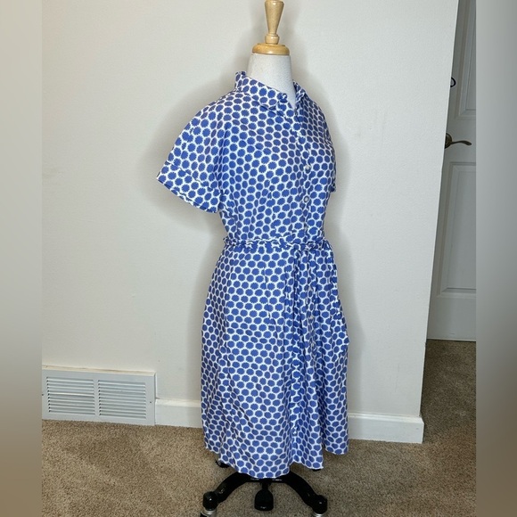 Talbots Petite Dress Shirt Dress with tie Women's 6P - Picture 2 of 9